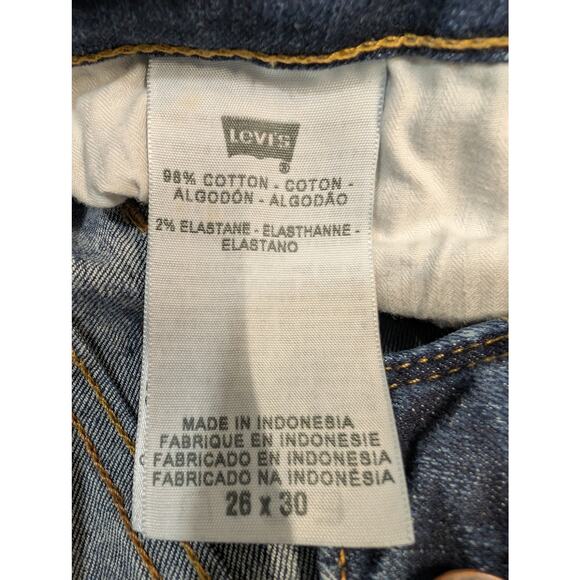 Levi’s Slight Curve Straight Leg Jeans Dark Wash Women’s Size 26×30 - Picture 8 of 9